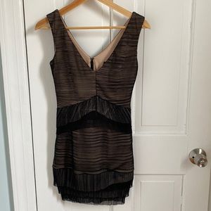 bcbgmaxazria mini dress Black and Gold xxs